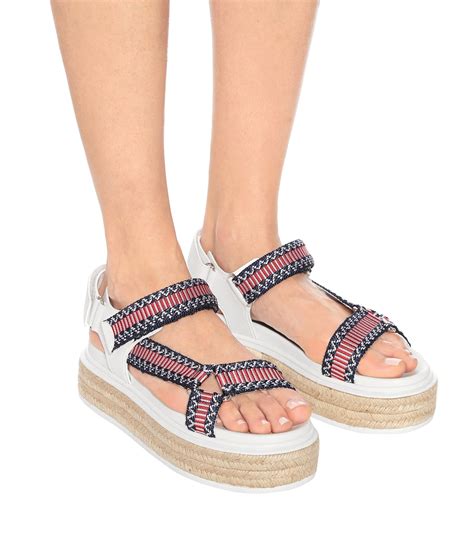 prada nomad sandals beige|prada platform sandals.